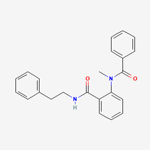 molecular formula C23H22N2O2 B4237561 2-[benzoyl(methyl)amino]-N-(2-phenylethyl)benzamide 