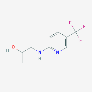molecular formula C9H11F3N2O B4237584 1-{[5-(trifluoromethyl)-2-pyridinyl]amino}-2-propanol 
