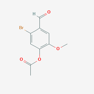 molecular formula C10H9BrO4 B042376 4-乙酰氧基-2-溴-5-甲氧基苯甲醛 CAS No. 52783-83-2