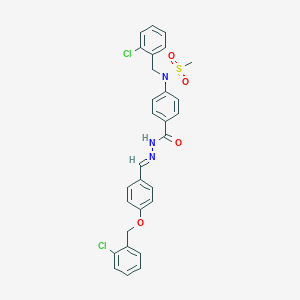 molecular formula C29H25Cl2N3O4S B423761 N-(2-chlorobenzyl)-N-{4-[(2-{4-[(2-chlorobenzyl)oxy]benzylidene}hydrazino)carbonyl]phenyl}methanesulfonamide 