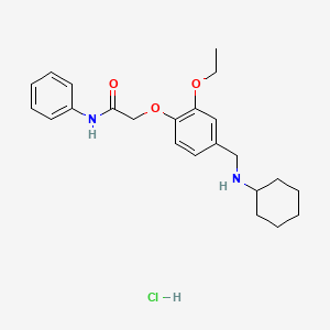 molecular formula C23H31ClN2O3 B4237652 2-{4-[(cyclohexylamino)methyl]-2-ethoxyphenoxy}-N-phenylacetamide hydrochloride 