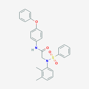 molecular formula C28H26N2O4S B423766 2-[2,3-dimethyl(phenylsulfonyl)anilino]-N-(4-phenoxyphenyl)acetamide 
