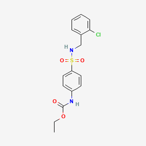 molecular formula C16H17ClN2O4S B4237662 ethyl (4-{[(2-chlorobenzyl)amino]sulfonyl}phenyl)carbamate 