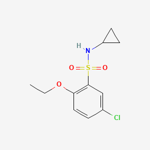 molecular formula C11H14ClNO3S B4237671 5-chloro-N-cyclopropyl-2-ethoxybenzenesulfonamide 