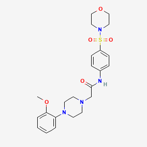 molecular formula C23H30N4O5S B4237701 2-[4-(2-methoxyphenyl)-1-piperazinyl]-N-[4-(4-morpholinylsulfonyl)phenyl]acetamide 