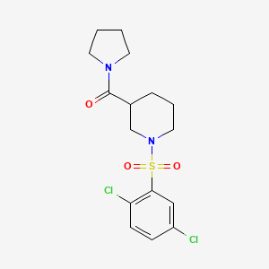 molecular formula C16H20Cl2N2O3S B4237726 1-[(2,5-dichlorophenyl)sulfonyl]-3-(1-pyrrolidinylcarbonyl)piperidine 