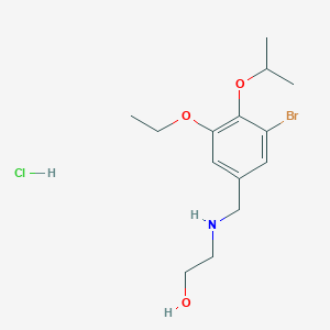 molecular formula C14H23BrClNO3 B4237727 2-[(3-bromo-5-ethoxy-4-isopropoxybenzyl)amino]ethanol hydrochloride 