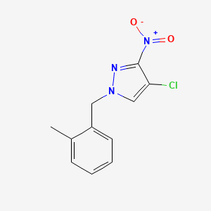 molecular formula C11H10ClN3O2 B4237739 4-chloro-1-(2-methylbenzyl)-3-nitro-1H-pyrazole 
