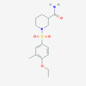 molecular formula C15H22N2O4S B4237747 1-[(4-ethoxy-3-methylphenyl)sulfonyl]-3-piperidinecarboxamide 