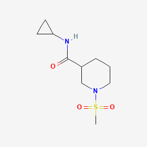 molecular formula C10H18N2O3S B4237766 N-cyclopropyl-1-(methylsulfonyl)-3-piperidinecarboxamide 
