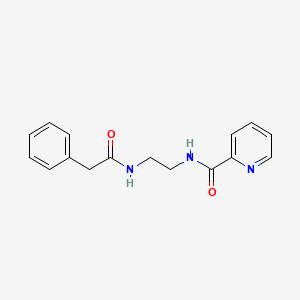 molecular formula C16H17N3O2 B4237806 N-{2-[(2-phenylacetyl)amino]ethyl}-2-pyridinecarboxamide 