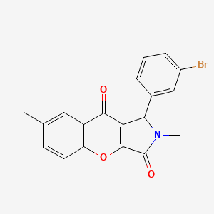 1-(3-bromophenyl)-2,7-dimethyl-1,2-dihydrochromeno[2,3-c]pyrrole-3,9-dione