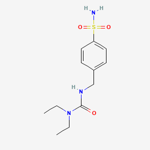 molecular formula C12H19N3O3S B4237833 4-({[(diethylamino)carbonyl]amino}methyl)benzenesulfonamide 