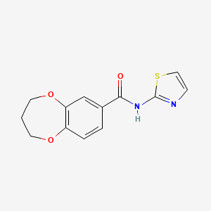 molecular formula C13H12N2O3S B4237848 N-1,3-thiazol-2-yl-3,4-dihydro-2H-1,5-benzodioxepine-7-carboxamide 