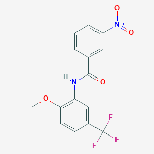 molecular formula C15H11F3N2O4 B4237850 N-[2-methoxy-5-(trifluoromethyl)phenyl]-3-nitrobenzamide 