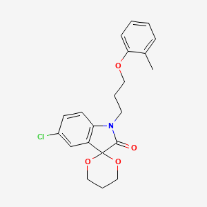 5'-chloro-1'-[3-(2-methylphenoxy)propyl]spiro[1,3-dioxane-2,3'-indol]-2'(1'H)-one