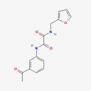 molecular formula C15H14N2O4 B4237898 N-(3-acetylphenyl)-N'-(2-furylmethyl)ethanediamide 