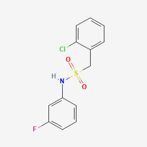 molecular formula C13H11ClFNO2S B4237919 1-(2-chlorophenyl)-N-(3-fluorophenyl)methanesulfonamide 
