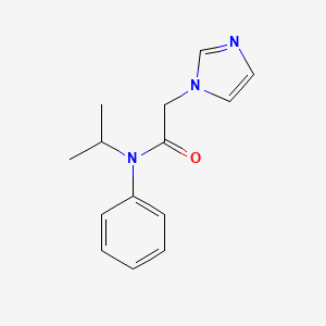 molecular formula C14H17N3O B4237923 2-(1H-imidazol-1-yl)-N-isopropyl-N-phenylacetamide 