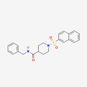 molecular formula C23H24N2O3S B4237926 N-benzyl-1-(2-naphthylsulfonyl)-4-piperidinecarboxamide 