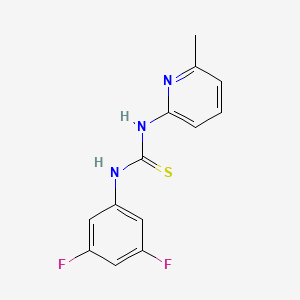molecular formula C13H11F2N3S B4237955 N-(3,5-difluorophenyl)-N'-(6-methyl-2-pyridinyl)thiourea 