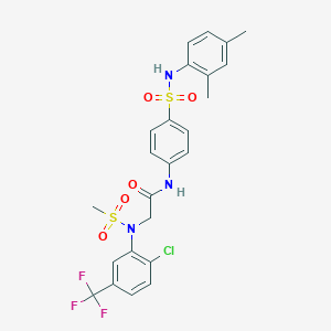 2-[2-chloro(methylsulfonyl)-5-(trifluoromethyl)anilino]-N-{4-[(2,4-dimethylanilino)sulfonyl]phenyl}acetamide