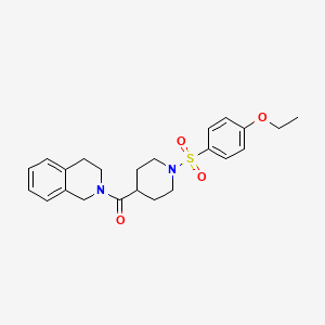 molecular formula C23H28N2O4S B4237960 2-({1-[(4-ethoxyphenyl)sulfonyl]-4-piperidinyl}carbonyl)-1,2,3,4-tetrahydroisoquinoline 