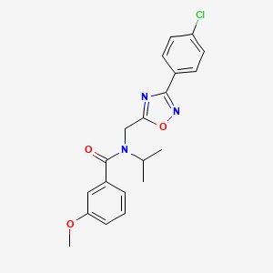 molecular formula C20H20ClN3O3 B4237979 N-{[3-(4-chlorophenyl)-1,2,4-oxadiazol-5-yl]methyl}-N-isopropyl-3-methoxybenzamide 