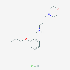 molecular formula C17H29ClN2O2 B4237983 [3-(4-morpholinyl)propyl](2-propoxybenzyl)amine hydrochloride 