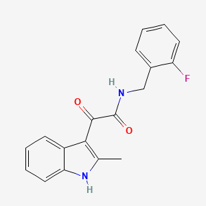 molecular formula C18H15FN2O2 B4237987 N-(2-fluorobenzyl)-2-(2-methyl-1H-indol-3-yl)-2-oxoacetamide 