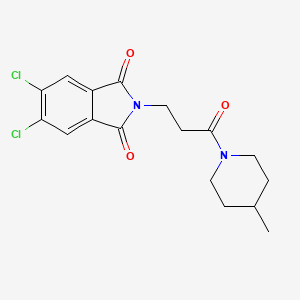 molecular formula C17H18Cl2N2O3 B4238036 5,6-dichloro-2-[3-(4-methyl-1-piperidinyl)-3-oxopropyl]-1H-isoindole-1,3(2H)-dione 