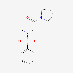 molecular formula C14H20N2O3S B4238045 N-ethyl-N-[2-oxo-2-(1-pyrrolidinyl)ethyl]benzenesulfonamide 