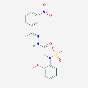 N-{2-[2-(1-{3-nitrophenyl}ethylidene)hydrazino]-2-oxoethyl}-N-(2-methoxyphenyl)methanesulfonamide