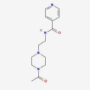 molecular formula C14H20N4O2 B4238091 N-[2-(4-acetyl-1-piperazinyl)ethyl]isonicotinamide 
