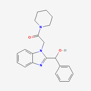 molecular formula C21H23N3O2 B4238154 {1-[2-oxo-2-(1-piperidinyl)ethyl]-1H-benzimidazol-2-yl}(phenyl)methanol 