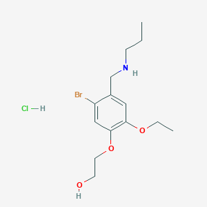 molecular formula C14H23BrClNO3 B4238160 2-{5-bromo-2-ethoxy-4-[(propylamino)methyl]phenoxy}ethanol hydrochloride 