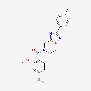 molecular formula C22H25N3O4 B4238168 N-isopropyl-2,4-dimethoxy-N-{[3-(4-methylphenyl)-1,2,4-oxadiazol-5-yl]methyl}benzamide 