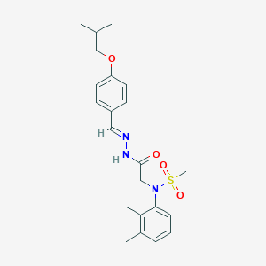 molecular formula C22H29N3O4S B423819 N-(2,3-dimethylphenyl)-N-{2-[2-(4-isobutoxybenzylidene)hydrazino]-2-oxoethyl}methanesulfonamide 