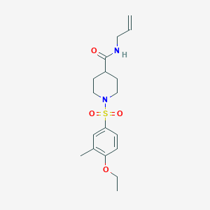 molecular formula C18H26N2O4S B4238208 N-allyl-1-[(4-ethoxy-3-methylphenyl)sulfonyl]-4-piperidinecarboxamide 