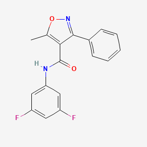 molecular formula C17H12F2N2O2 B4238212 N-(3,5-difluorophenyl)-5-methyl-3-phenyl-4-isoxazolecarboxamide 