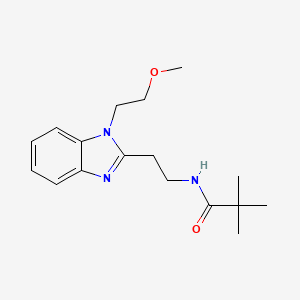 molecular formula C17H25N3O2 B4238220 N-{2-[1-(2-methoxyethyl)-1H-benzimidazol-2-yl]ethyl}-2,2-dimethylpropanamide 