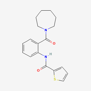 molecular formula C18H20N2O2S B4238236 N-[2-(1-azepanylcarbonyl)phenyl]-2-thiophenecarboxamide 