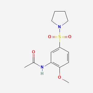 N-[2-methoxy-5-(1-pyrrolidinylsulfonyl)phenyl]acetamide