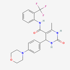 molecular formula C23H23F3N4O3 B4238252 6-methyl-4-[4-(4-morpholinyl)phenyl]-2-oxo-N-[2-(trifluoromethyl)phenyl]-1,2,3,4-tetrahydro-5-pyrimidinecarboxamide 