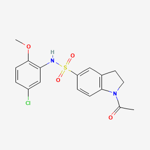 molecular formula C17H17ClN2O4S B4238255 1-acetyl-N-(5-chloro-2-methoxyphenyl)-5-indolinesulfonamide 