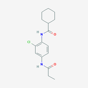 molecular formula C16H21ClN2O2 B4238262 N-[2-chloro-4-(propionylamino)phenyl]cyclohexanecarboxamide 