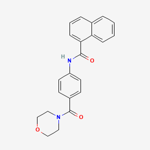 molecular formula C22H20N2O3 B4238297 N-[4-(4-morpholinylcarbonyl)phenyl]-1-naphthamide 