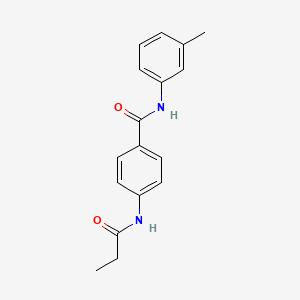 N-(3-methylphenyl)-4-(propionylamino)benzamide