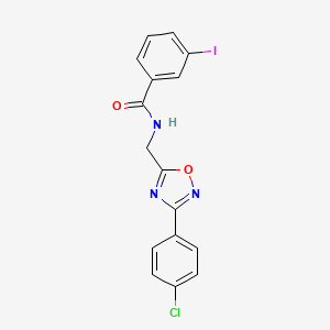 N-{[3-(4-chlorophenyl)-1,2,4-oxadiazol-5-yl]methyl}-3-iodobenzamide