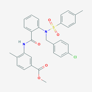 Methyl 3-[(2-{(4-chlorobenzyl)[(4-methylphenyl)sulfonyl]amino}benzoyl)amino]-4-methylbenzoate